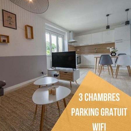 Appartement 3 Chambres - Parking - Wifi - Buanderie - Jardin Brest Ngoại thất bức ảnh